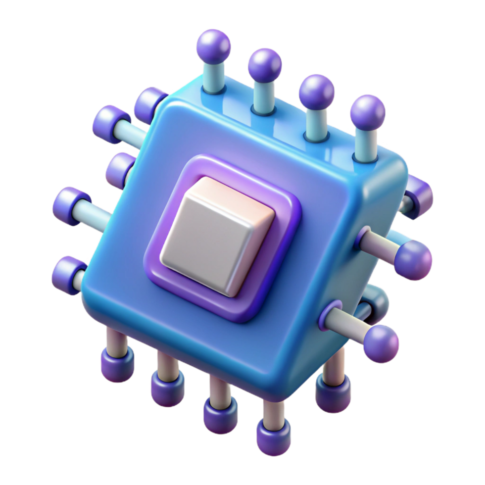 enchanting nordic Quantum computer processor NO BACKGROUND with Transparent Background. luxury png