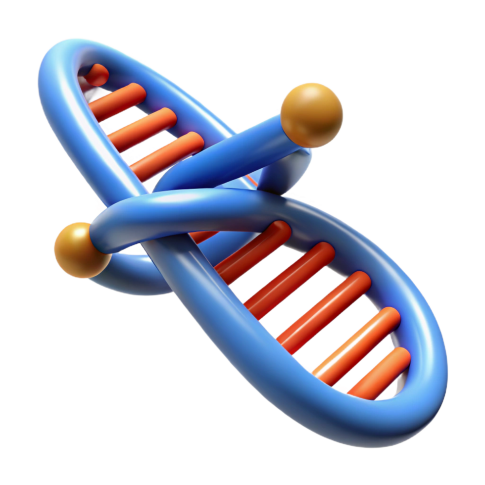 beautiful timeless DNA molecule, double helix, NO BACKGROUND with Transparent Background. png