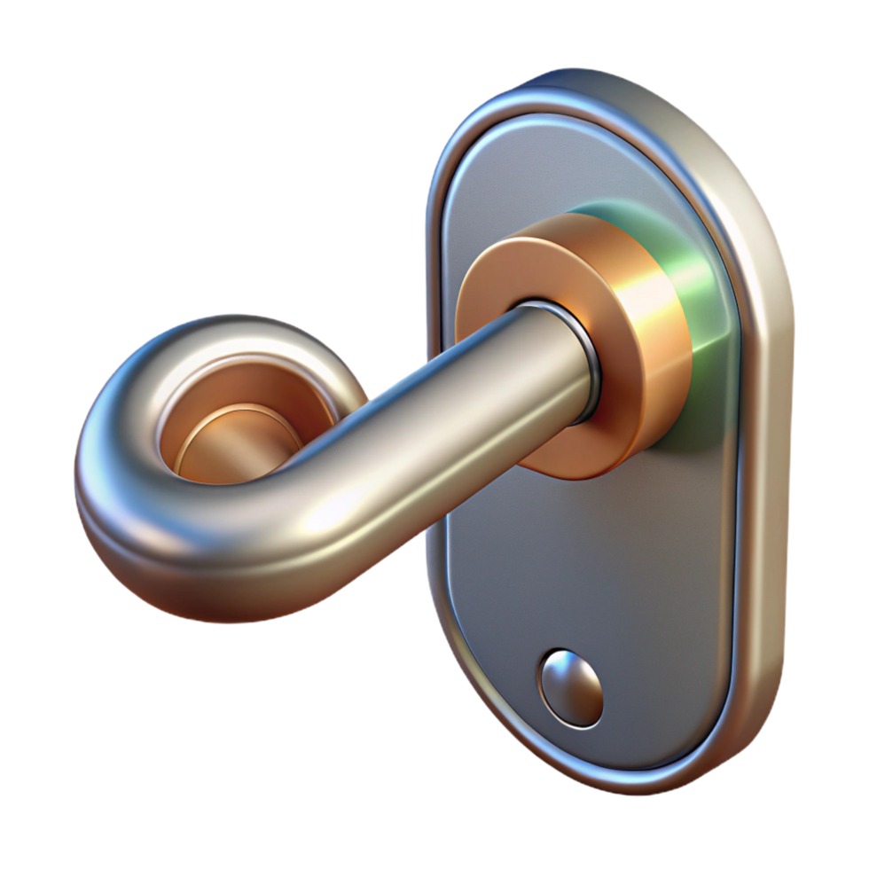 magnificent exceptional Technical drawing of a door handle NO BACKGROUND with Transparent Background. png