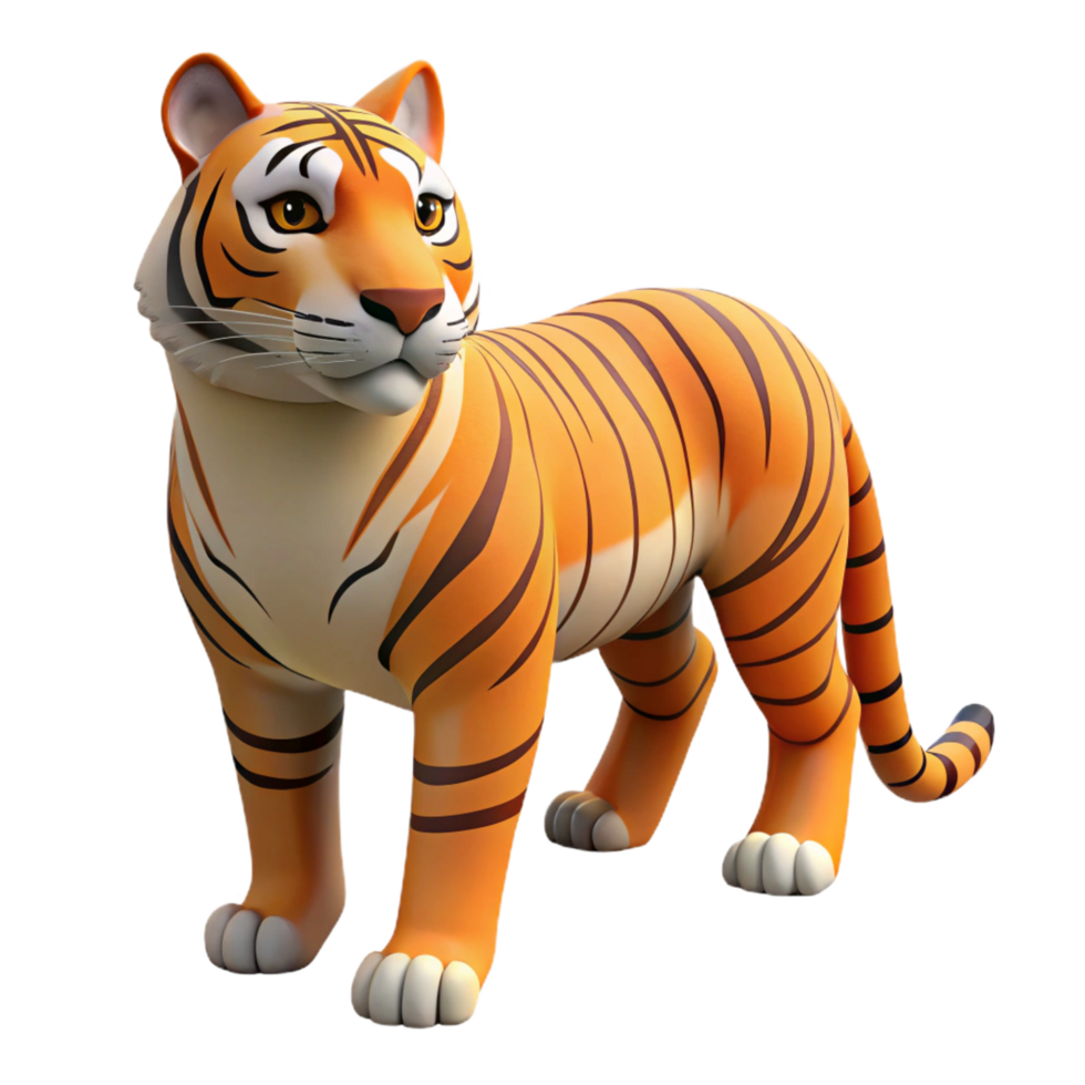 impressive ethereal victorian A Bengal tiger, profile view, NO BACKGROUND with Transparent Background. 8K png