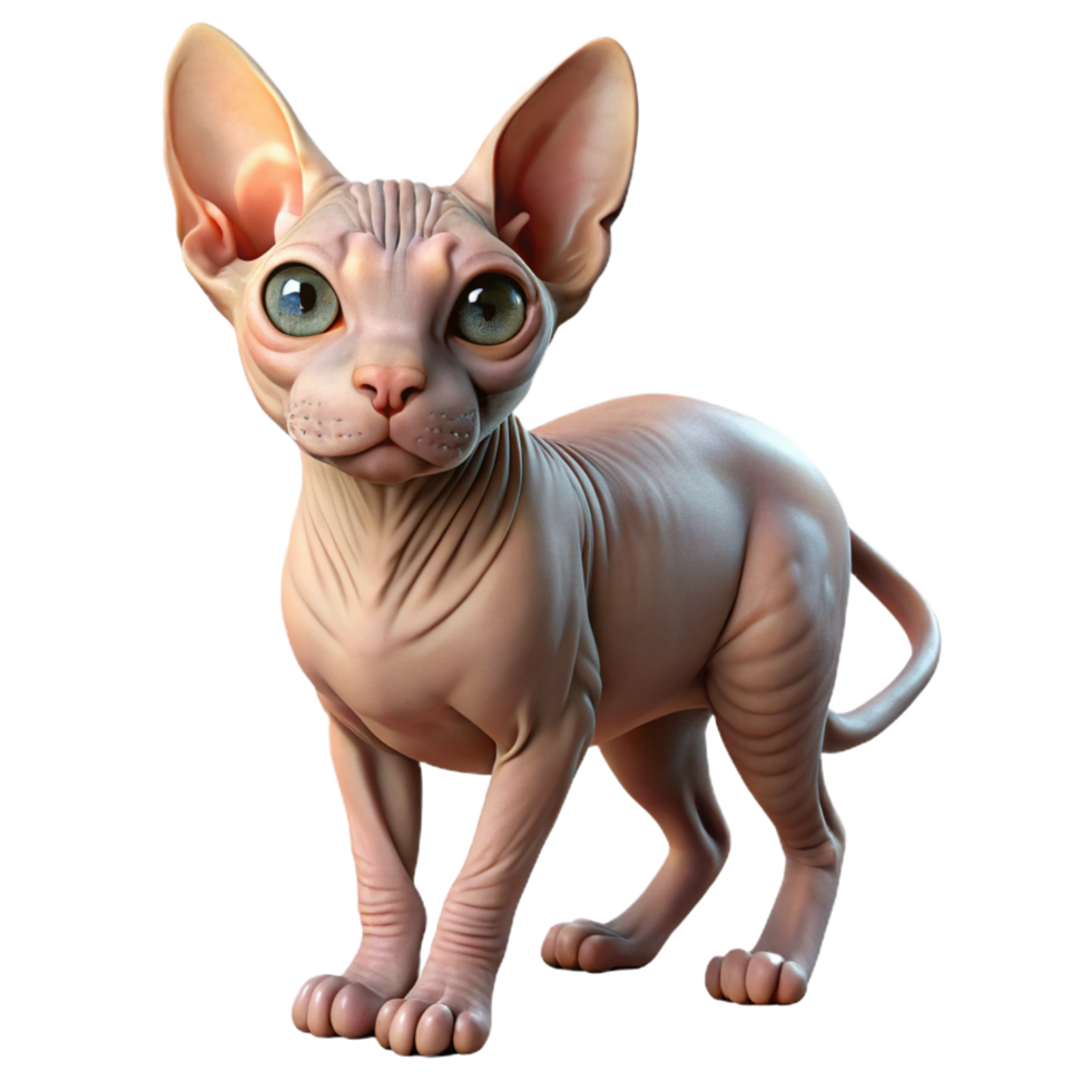 standout contemporary A Sphynx cat, hairless and wrinkled. NO BACKGROUND with Transparent Background. luxury png