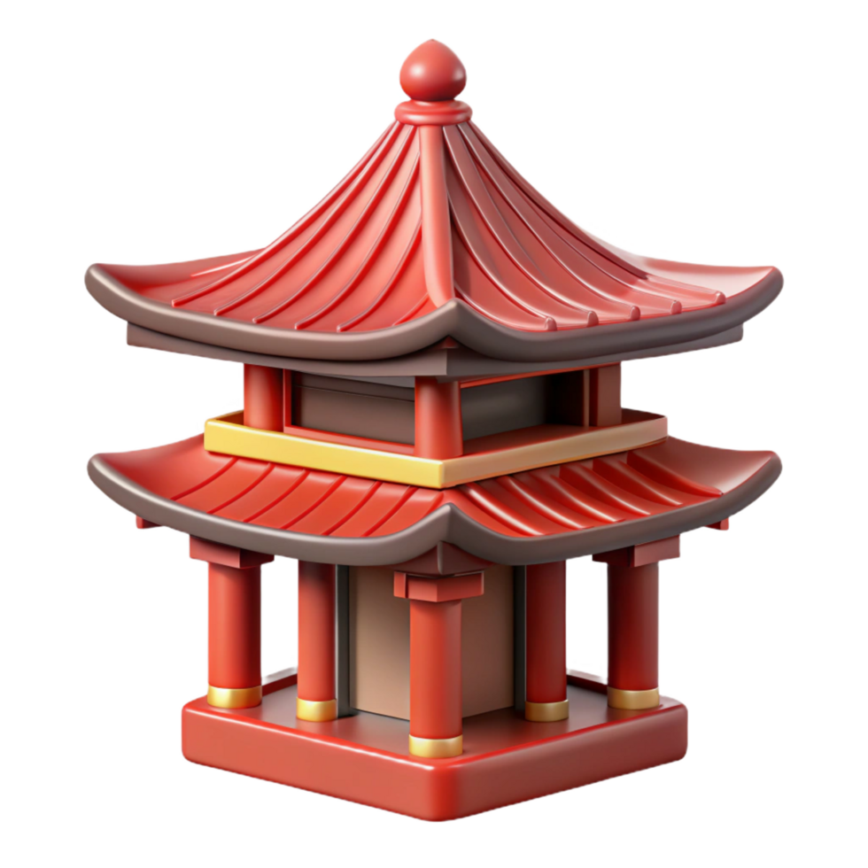 majestic notable Traditional Japanese pagoda roof ornament, NO BACKGROUND with Transparent Background. png