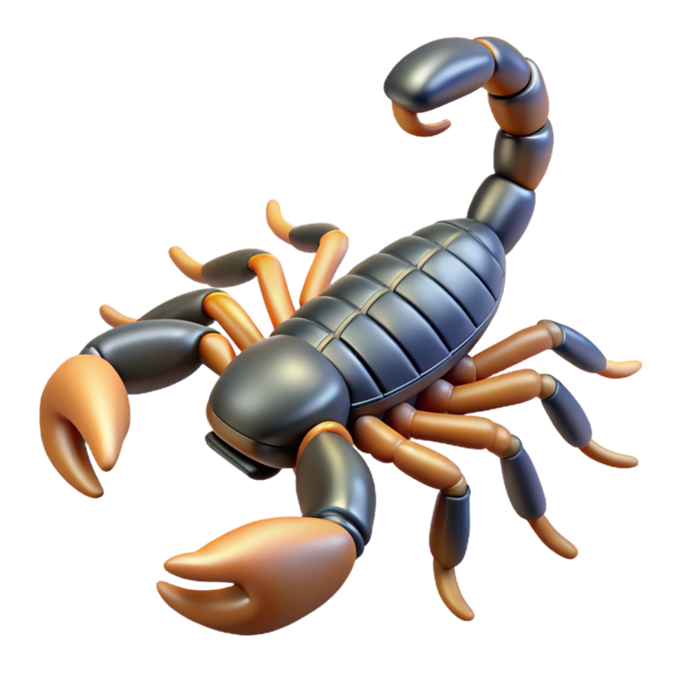 extraordinary mid-century A Scorpion. NO BACKGROUND with Transparent Background. premium png