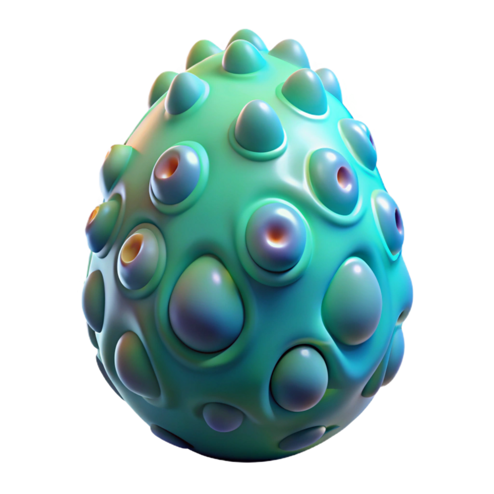 splendid nostalgic vintage Alien creature egg, bioluminescent, organic, pulsating. NO BACKGROUND with Transparent Background. fine detail png