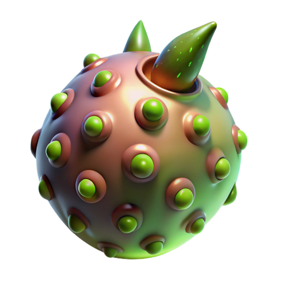 mesmerizing melancholic surreal Bioengineered alien fruit with glowing seeds NO BACKGROUND with Transparent Background. exclusive png