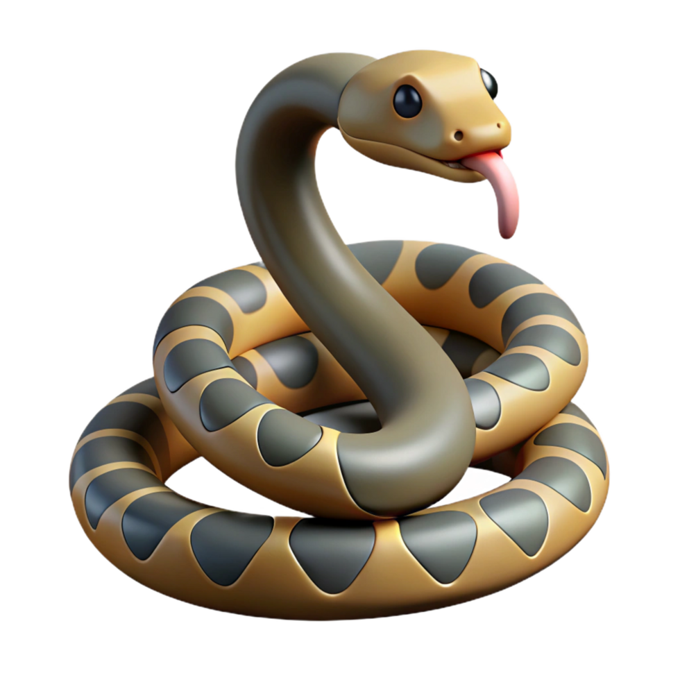 sumptuous dramatic renaissance A slithering rattlesnake, NO BACKGROUND with Transparent Background. gallery standard png