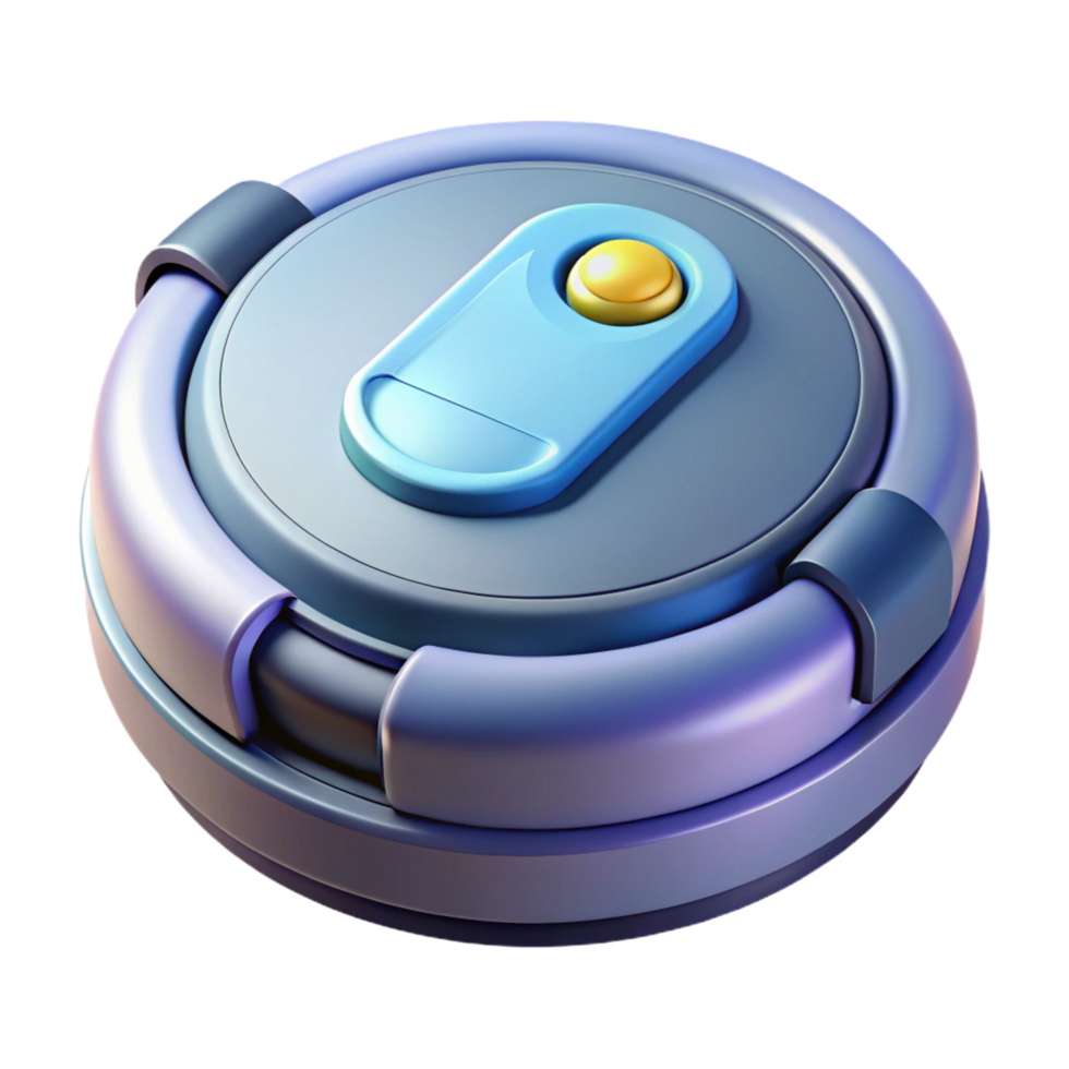 vibrant notable A robot vacuum cleaner. NO BACKGROUND with Transparent Background. png