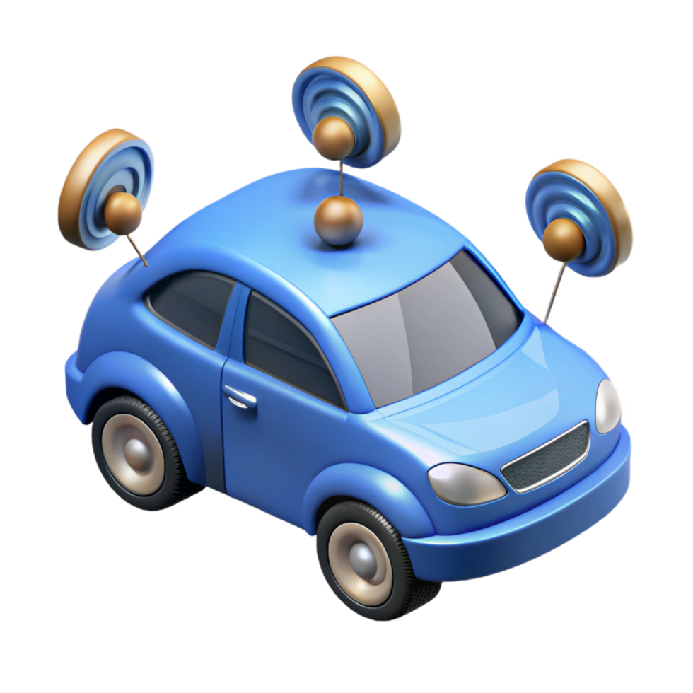 remarkable modern Self-driving car sensor array, NO BACKGROUND with Transparent Background. flawless png