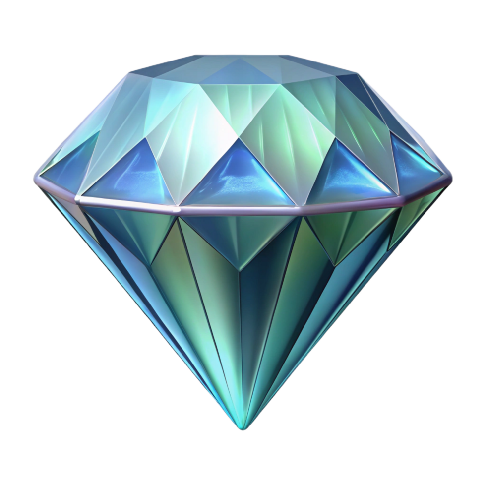 timeless mid-century A single diamond, brilliantly cut and sparkling. NO BACKGROUND with Transparent Background. 4K png