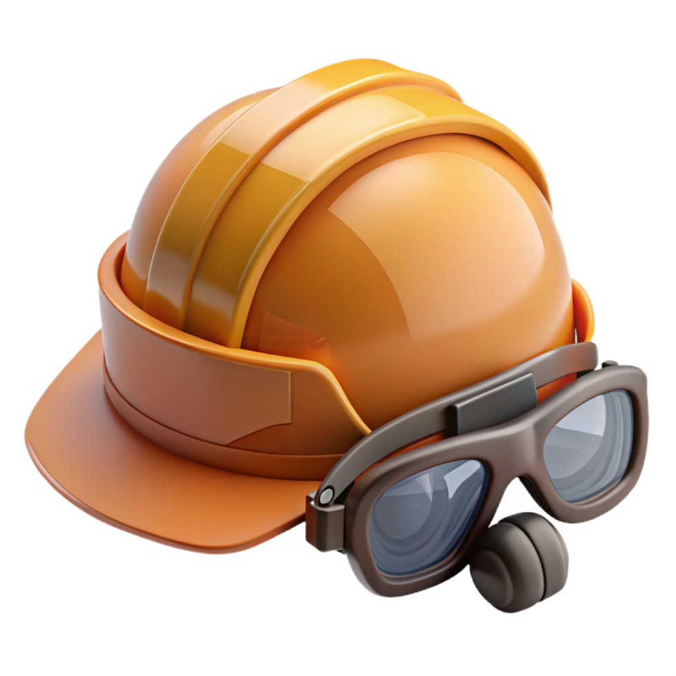 intense picturesque Construction helmet, safety gear, NO BACKGROUND with Transparent Background. professional png
