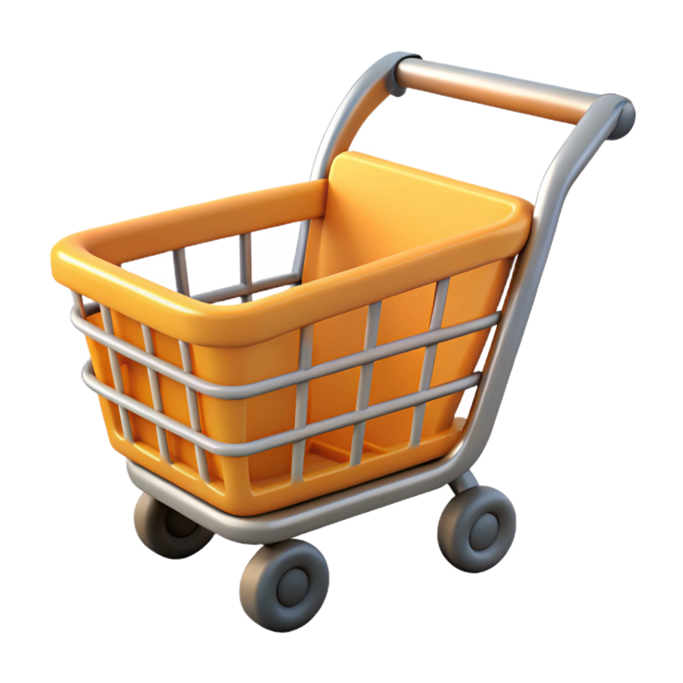 mesmerizing notable A shopping cart, empty. NO BACKGROUND with Transparent Background. png