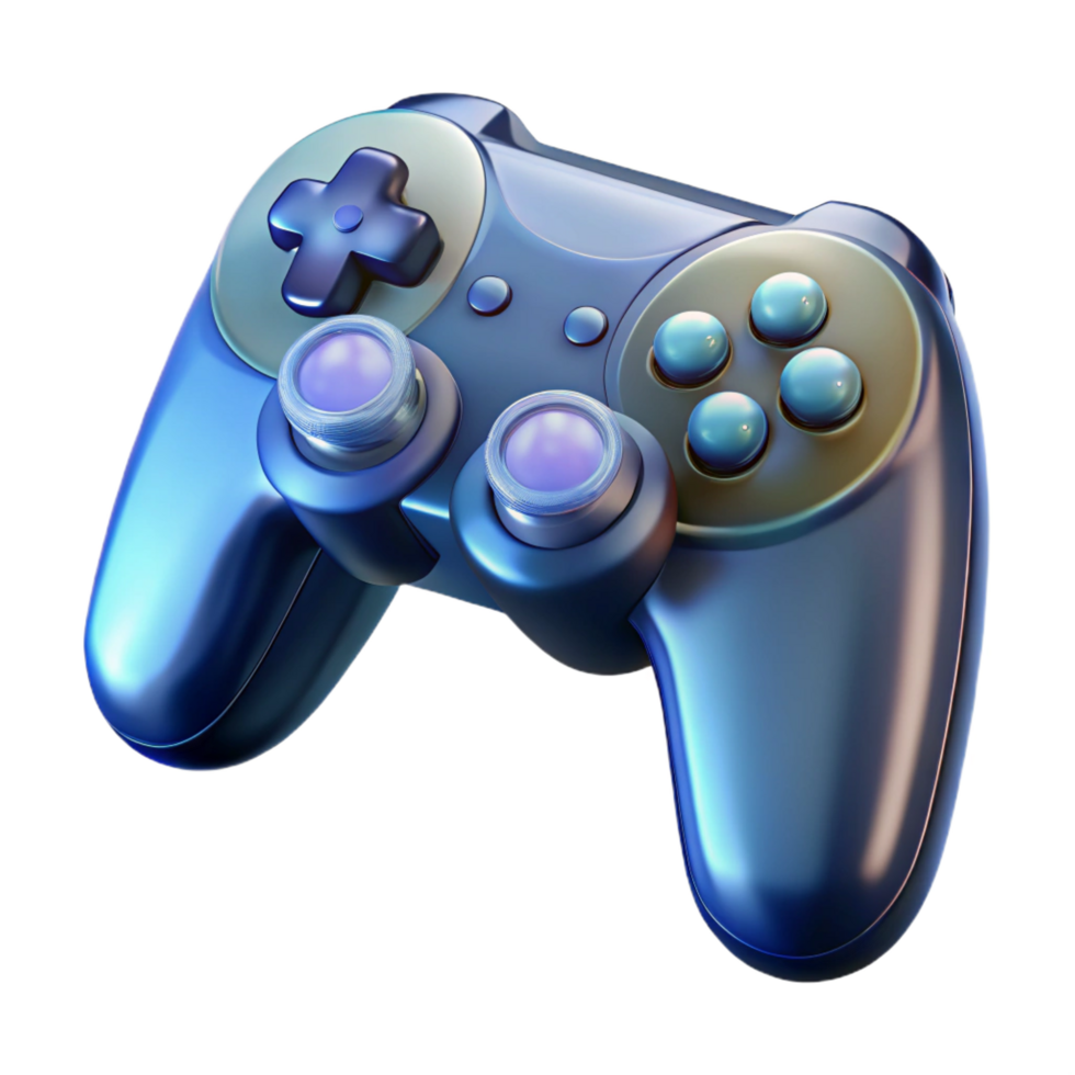 ethereal alluring Gaming console controller, wireless gamepad NO BACKGROUND with Transparent Background. studio quality png
