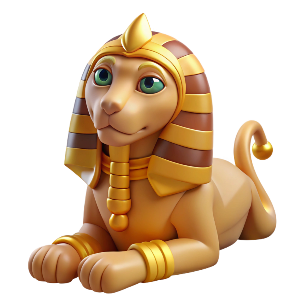 extraordinary unforgettable Sphinx, riddle-posing creature, NO BACKGROUND with Transparent Background. png
