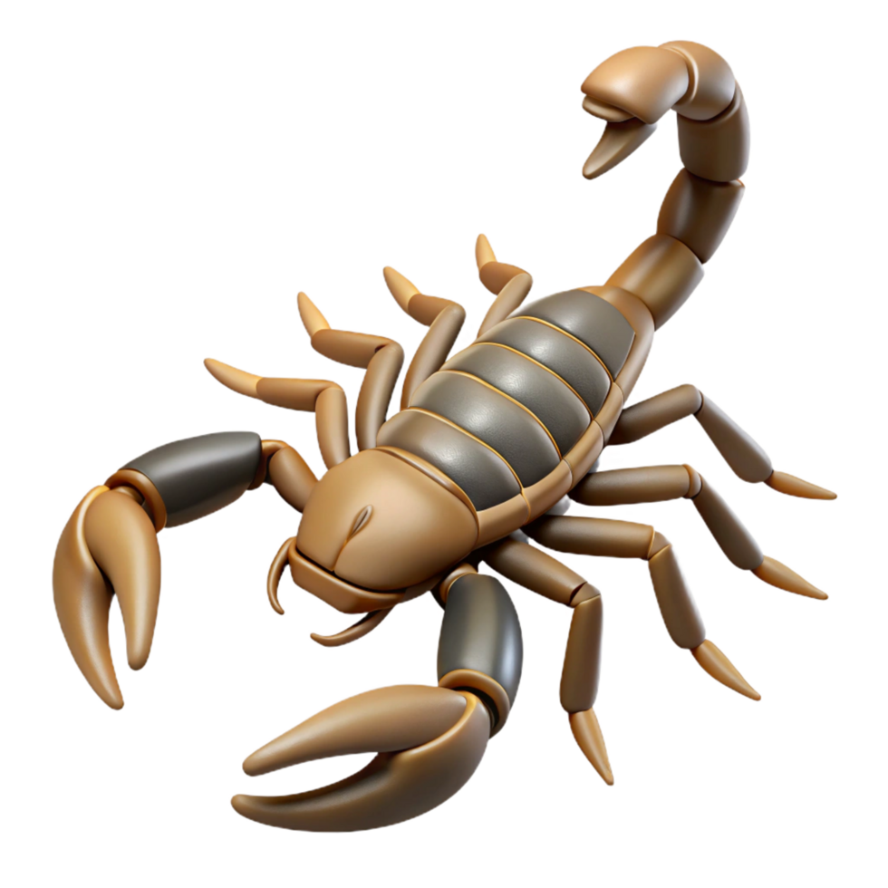 hypnotic creative A scorpion, tail raised. NO BACKGROUND with Transparent Background. genuine png