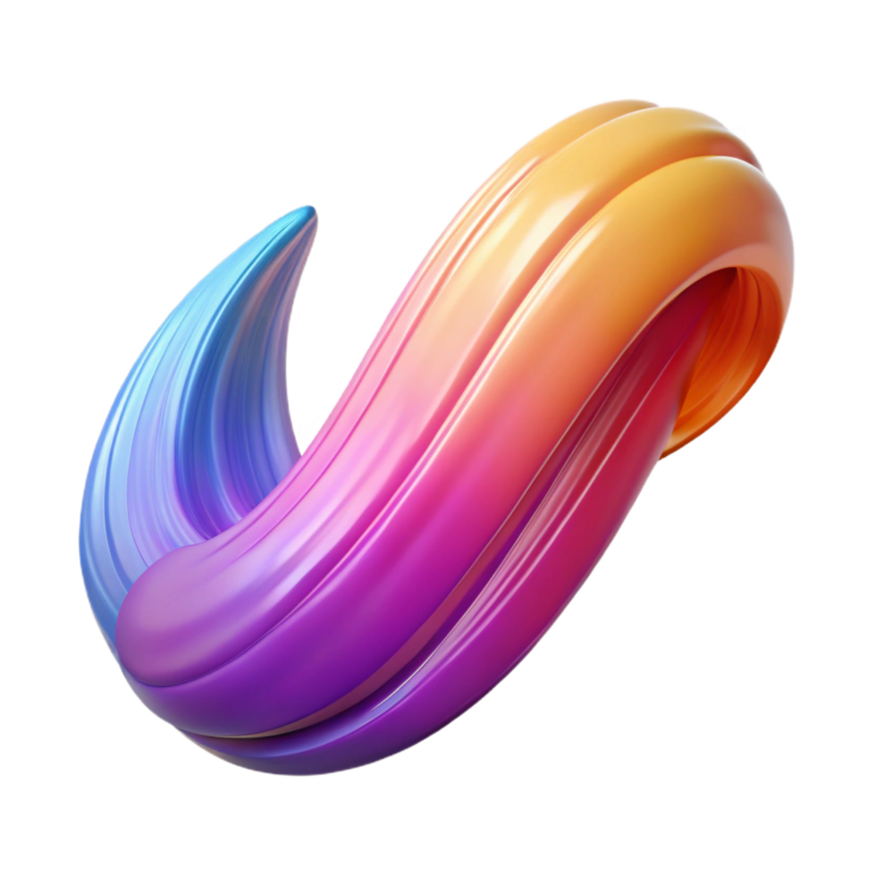 sumptuous abstract A stylized abstract brush stroke. NO BACKGROUND with Transparent Background. 8K png