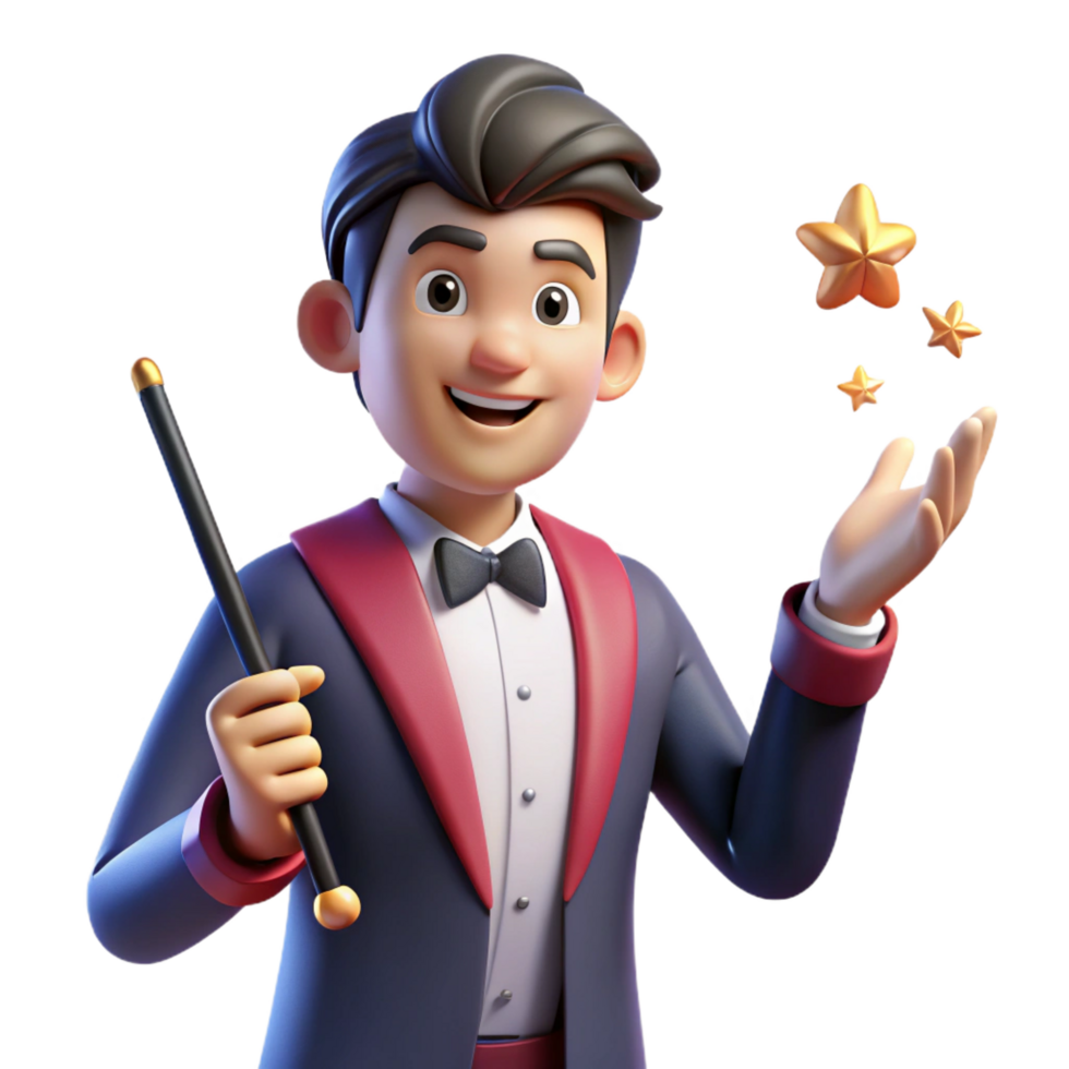 nostalgic glorious Magician, holding magic wand, NO BACKGROUND with Transparent Background. exclusive png