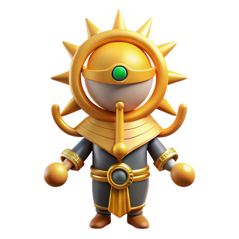exquisite remarkable Ra, Egyptian sun god, NO BACKGROUND with Transparent Background. png