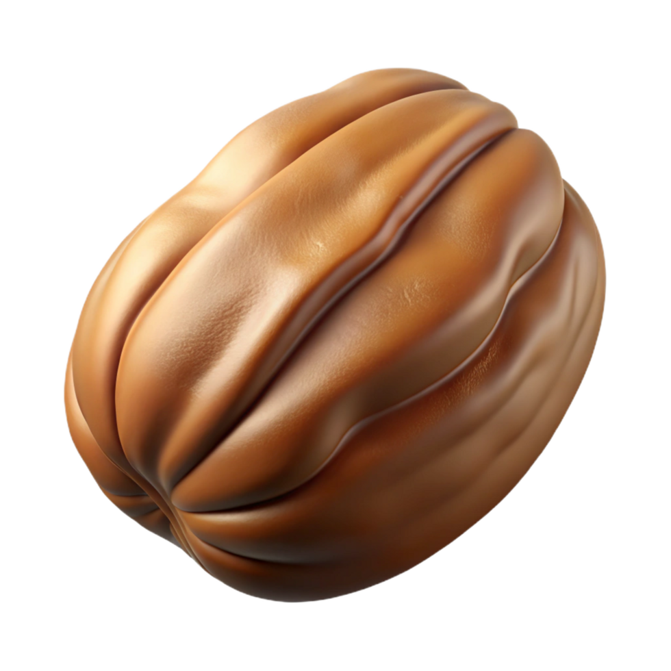 wonderful artistic Pecan nut NO BACKGROUND with Transparent Background. handcrafted png
