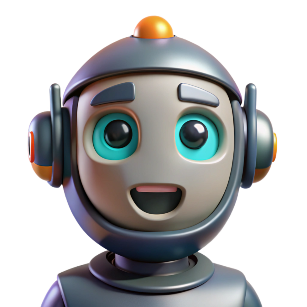 extraordinary intense impressionist Robot head with animated facial expressions NO BACKGROUND with Transparent Background. elite png