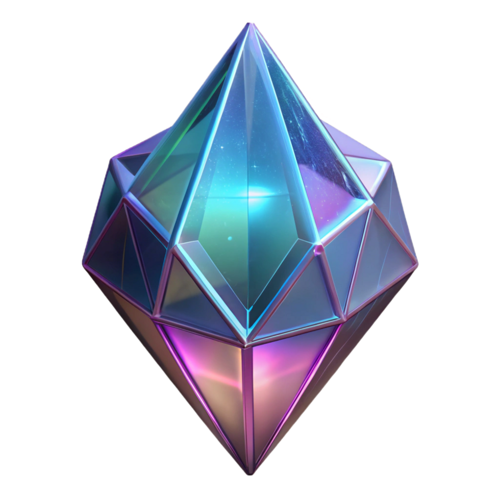 mesmerizing victorian Alien crystal, glowing, multifaceted, intricate patterns. NO BACKGROUND with Transparent Background. premium png