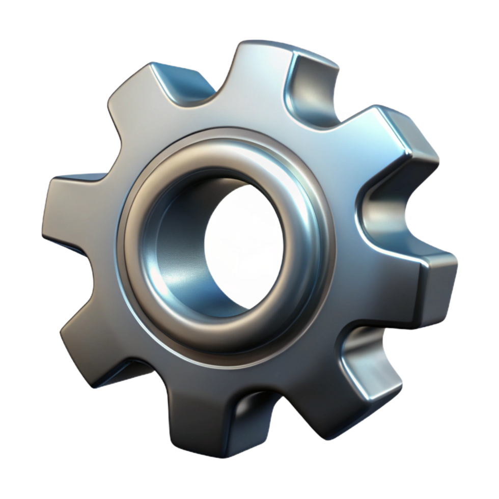 exceptional baroque A single gear, cogged and metallic. NO BACKGROUND with Transparent Background. gallery standard png