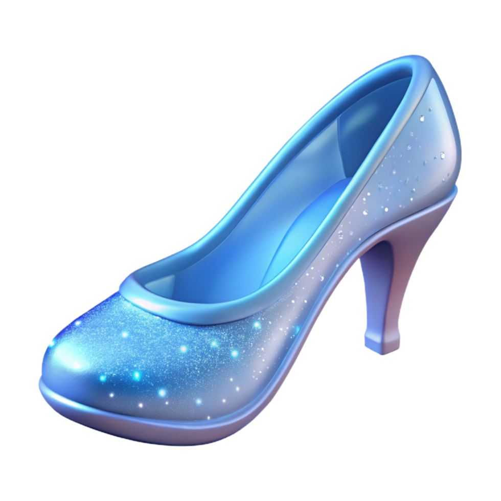 signature nordic Single glass slipper, sparkling, delicate design, NO BACKGROUND with Transparent Background. top-tier png