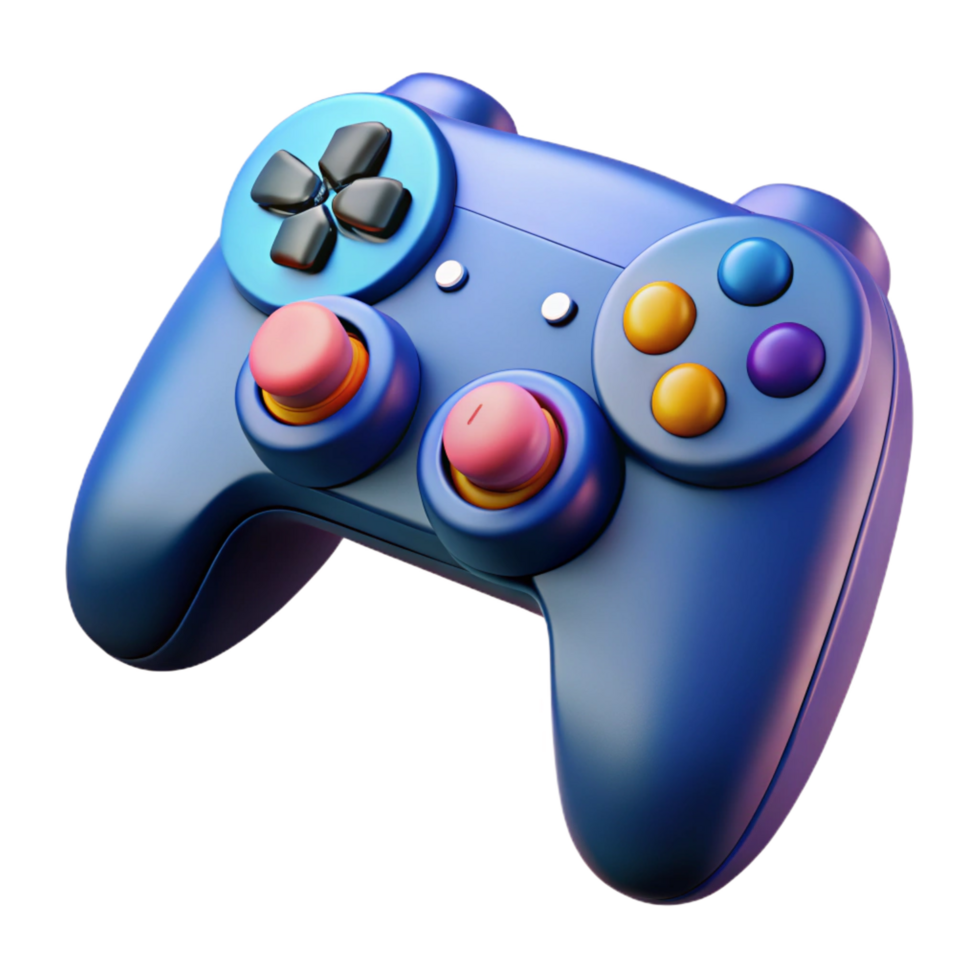 fascinating distinguished Gaming controller with analog sticks and buttons, NO BACKGROUND with Transparent Background. png