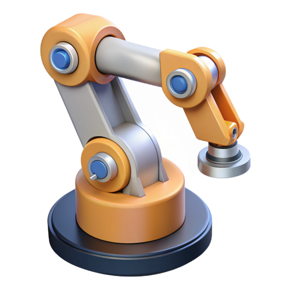 immaculate standout Robot arm, industrial automation NO BACKGROUND with Transparent Background. png