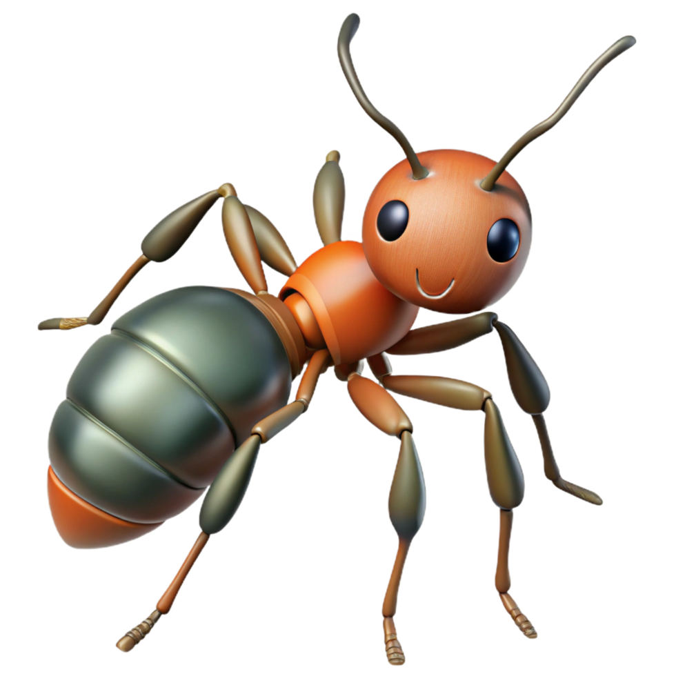 elegant ethereal organic A close-up of an ant NO BACKGROUND with Transparent Background. 8K png