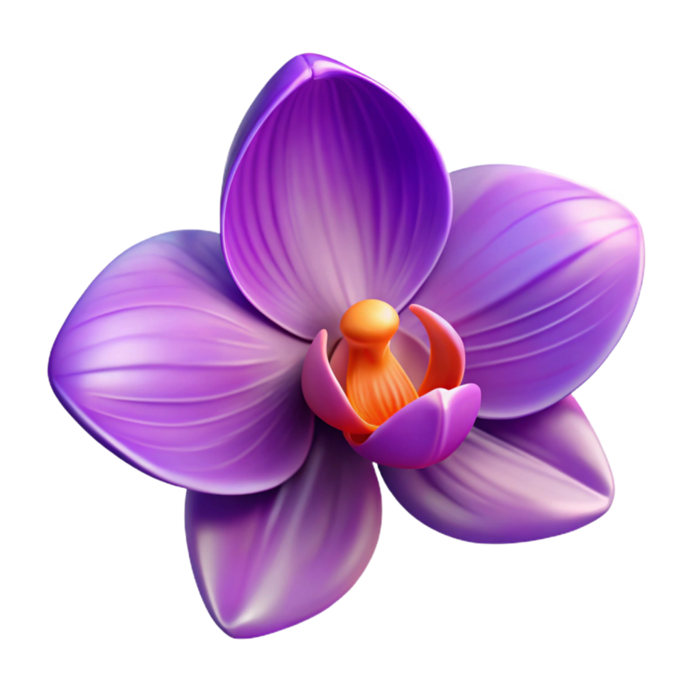 striking acclaimed Orchid flower, purple NO BACKGROUND with Transparent Background. png