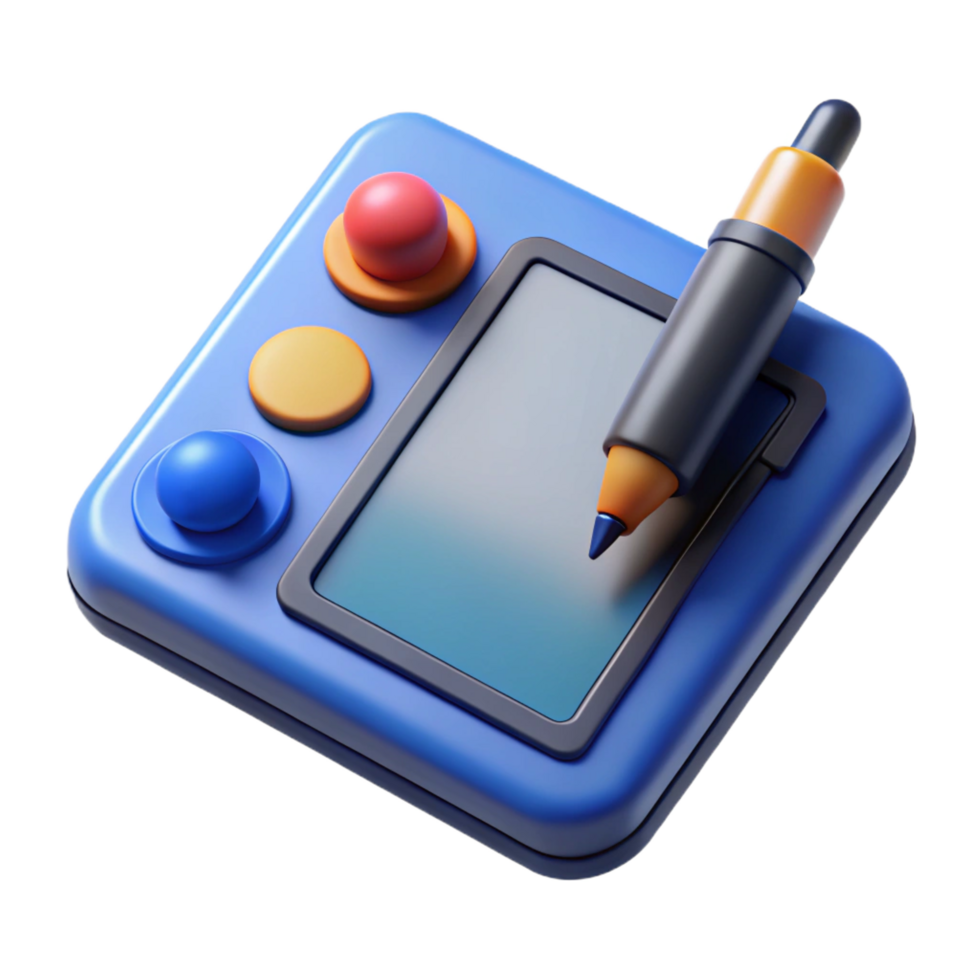 radiant tropical Graphic design tablet, digital art tool NO BACKGROUND with Transparent Background. sharp png