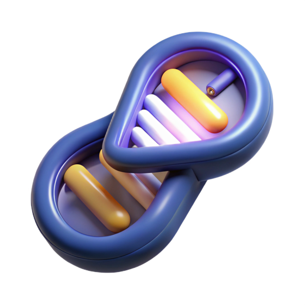exquisite retro Genetic modification device, handheld, glowing DNA helix, NO BACKGROUND with Transparent Background. high resolution png