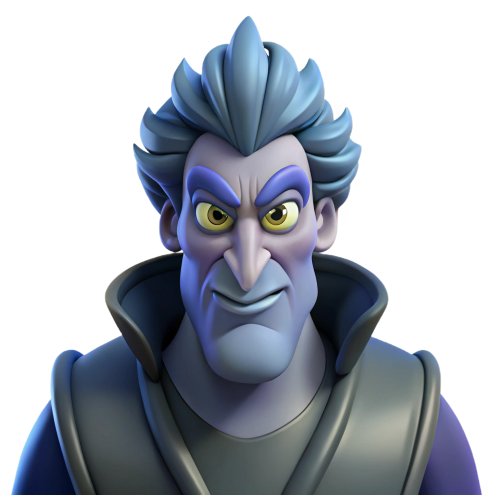 exquisite unforgettable Hades, God of the Underworld, stern expression, NO BACKGROUND with Transparent Background. png