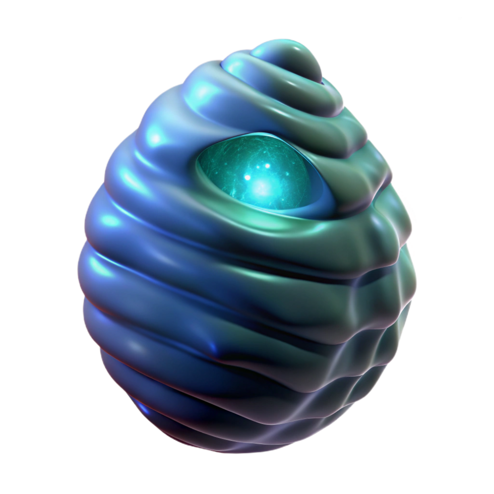 sumptuous joyful victorian Alien cocoon, organic, pulsating, bioluminescent. NO BACKGROUND with Transparent Background. 8K png