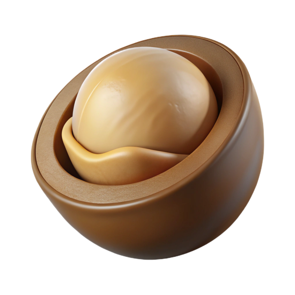 wonderful standout Macadamia nut in shell NO BACKGROUND with Transparent Background. png