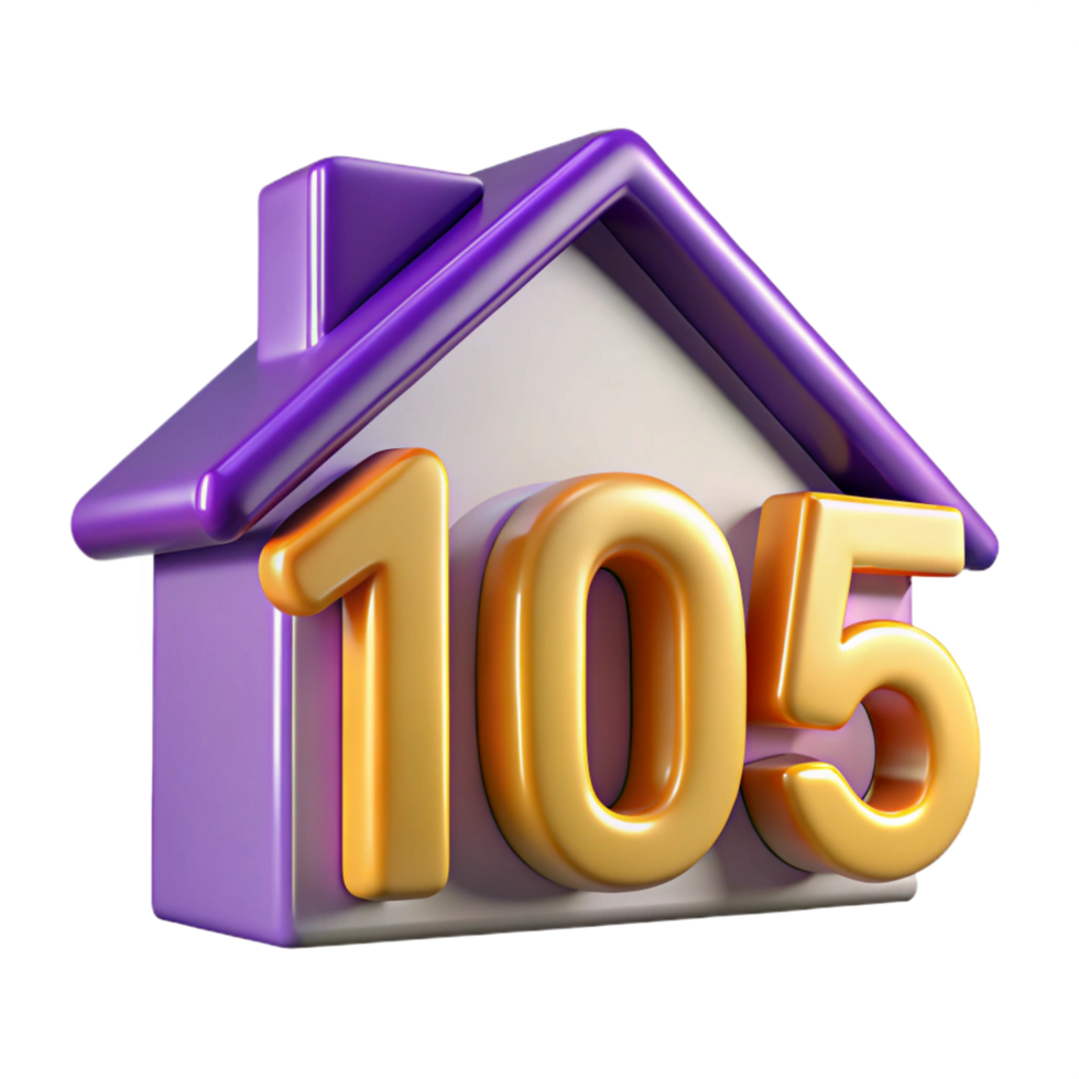 wonderful timeless House number NO BACKGROUND with Transparent Background. png
