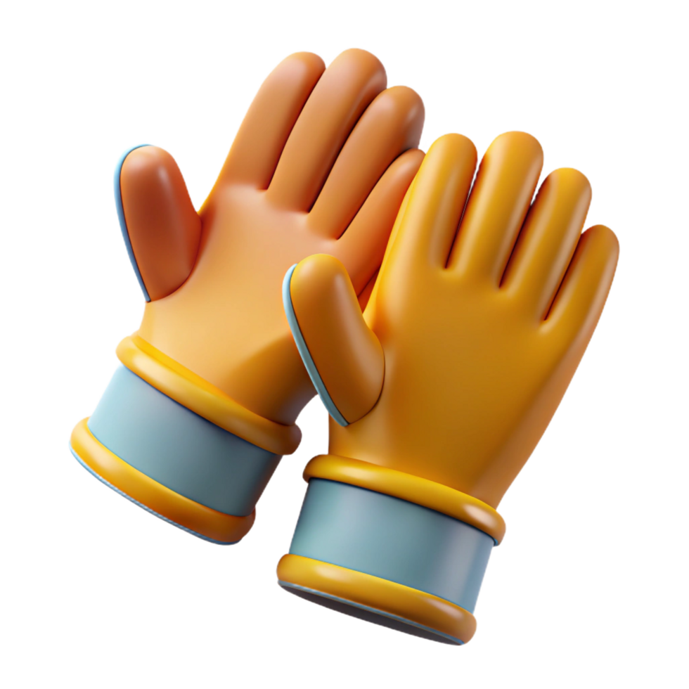 intense magnificent Work gloves NO BACKGROUND with Transparent Background. authentic png