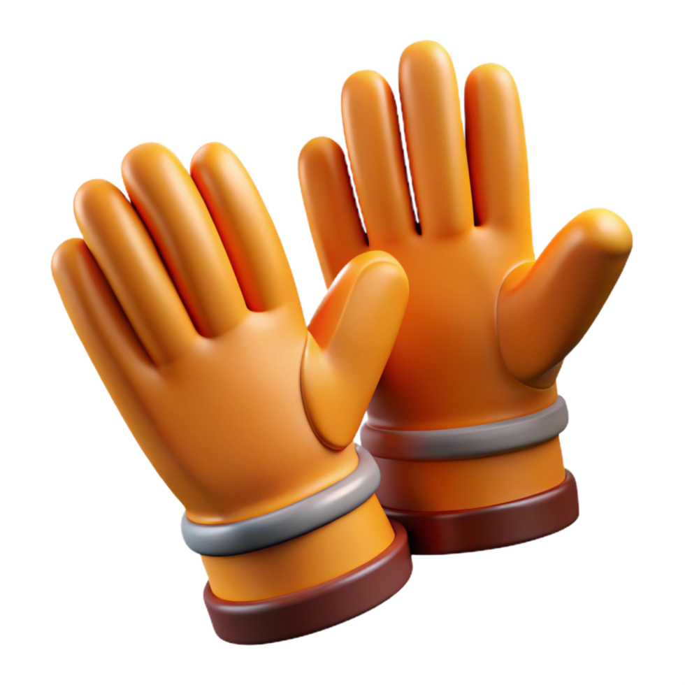 harmonious spectacular Work gloves NO BACKGROUND with Transparent Background. handcrafted png