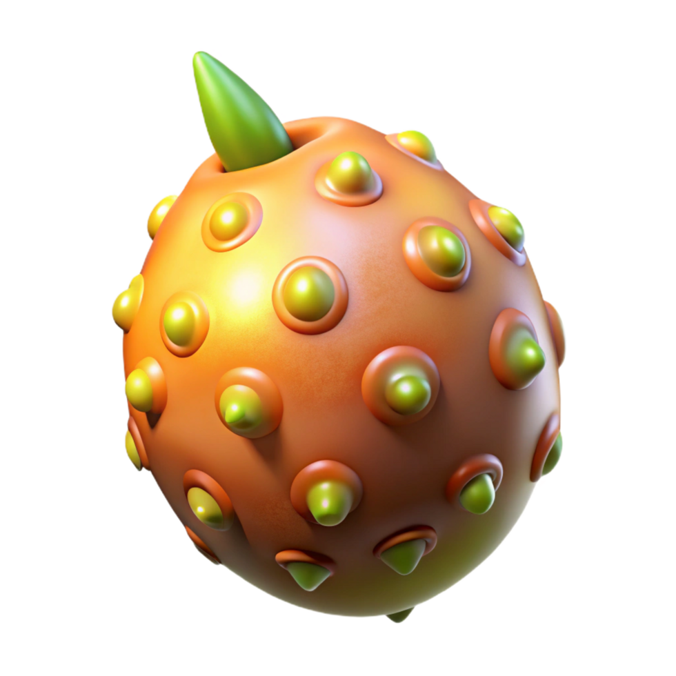 romantic immaculate Alien fruit with glowing seeds. NO BACKGROUND with Transparent Background. genuine png
