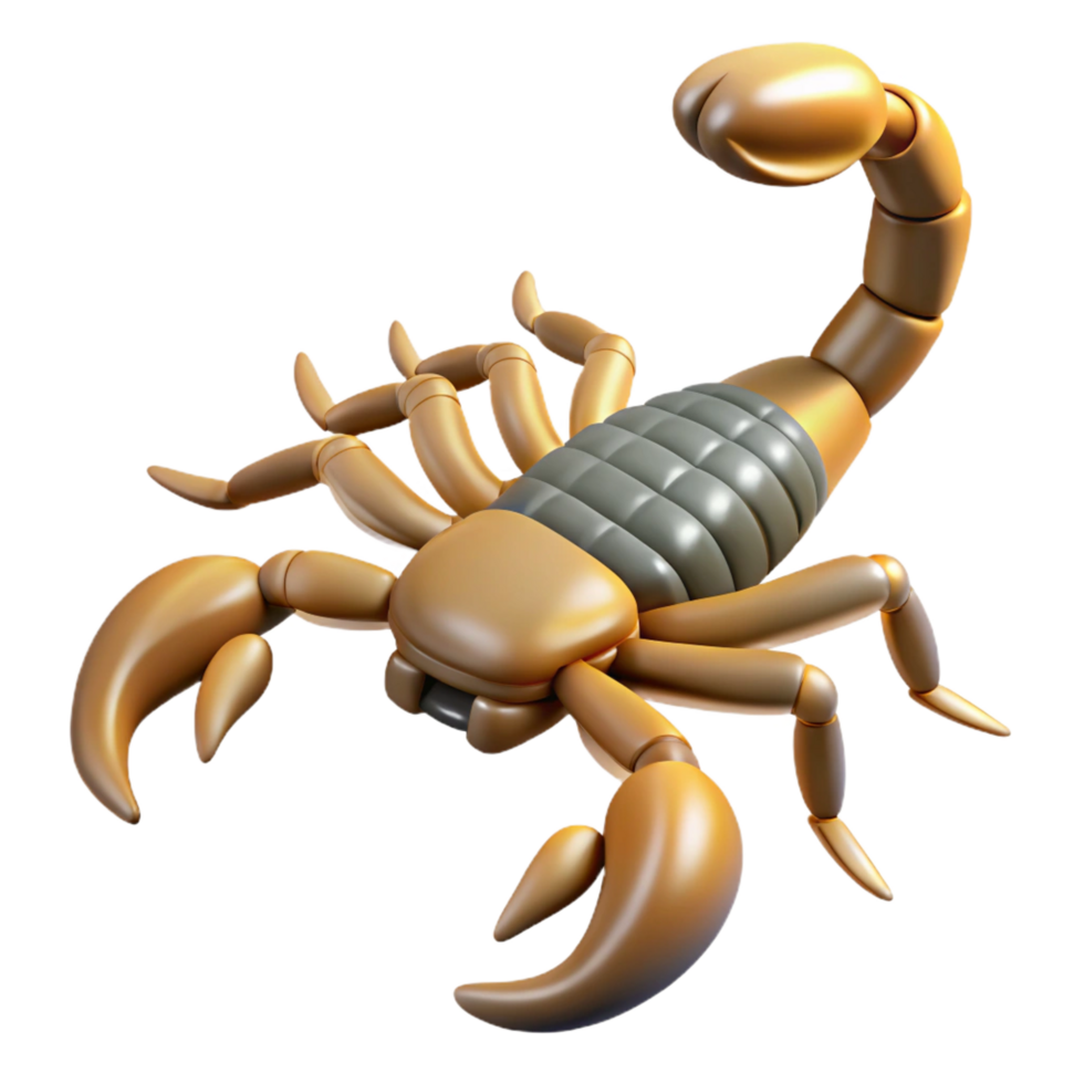 impressive passionate tropical A Scorpion. NO BACKGROUND with Transparent Background. high resolution png