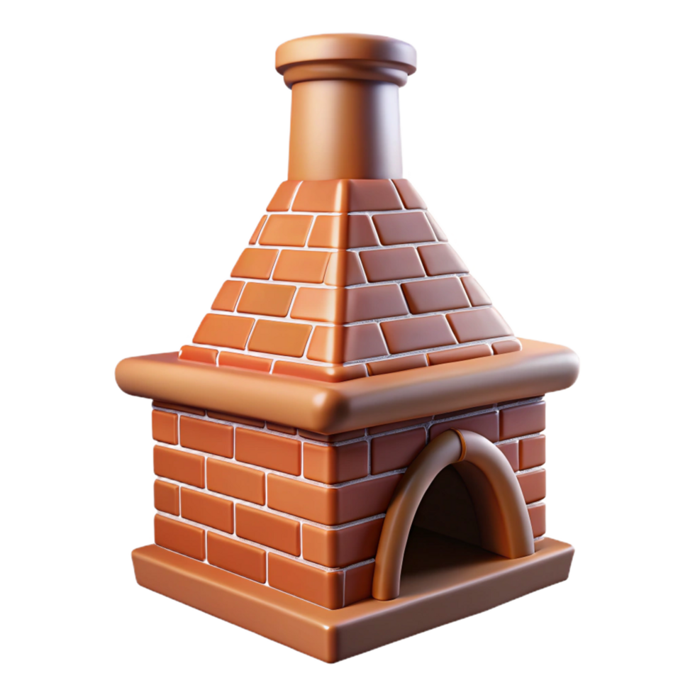 exceptional artistic Tudor chimney, brick, decorative patterns, NO BACKGROUND with Transparent Background. perfect clarity png