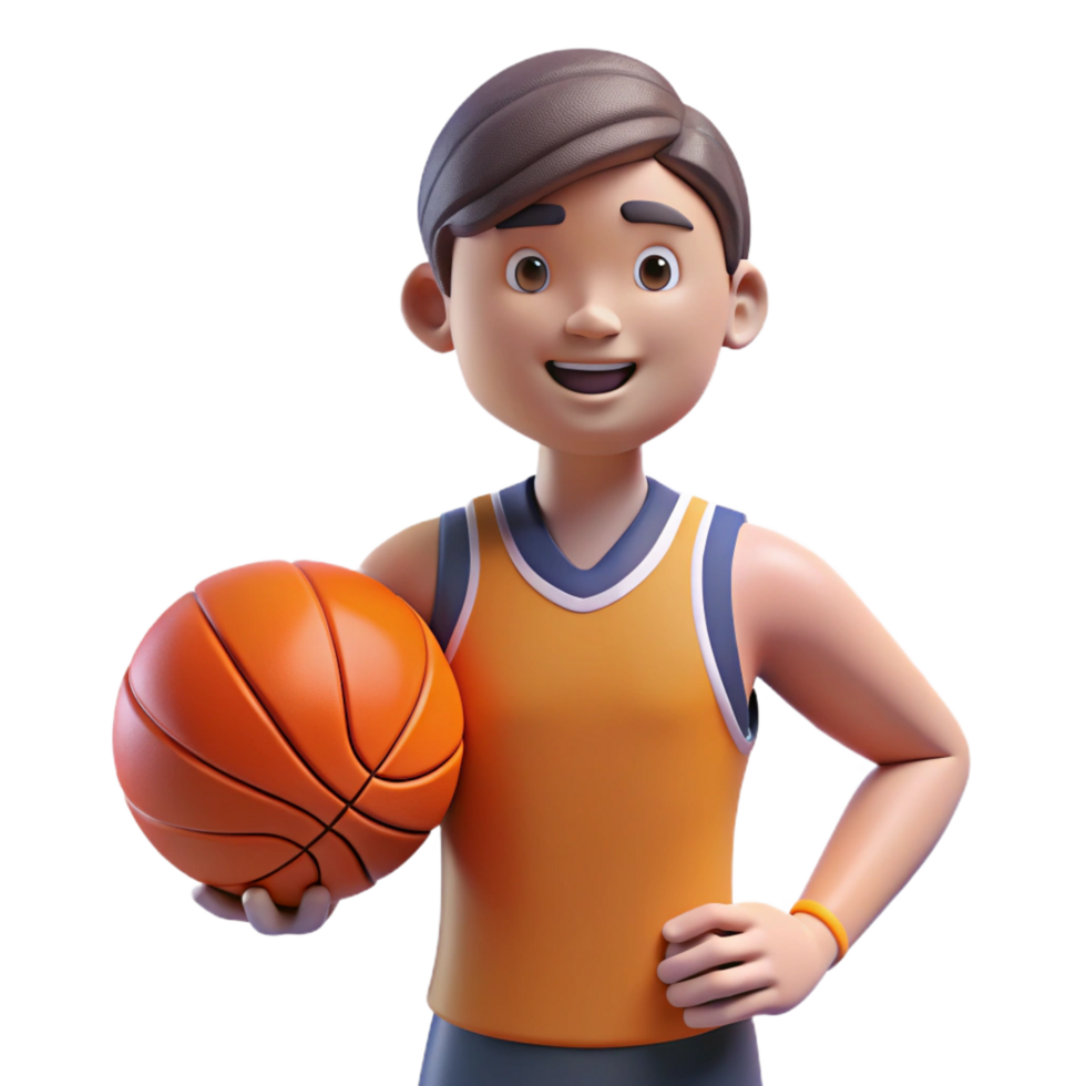 impressive intense organic Athlete, holding basketball, NO BACKGROUND with Transparent Background. exclusive png