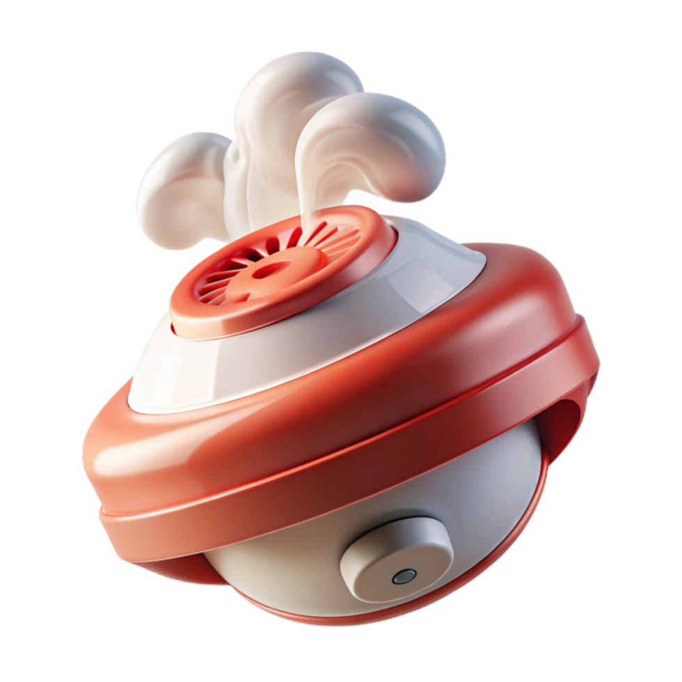 intense magnificent Smoke detector NO BACKGROUND with Transparent Background. sharp png