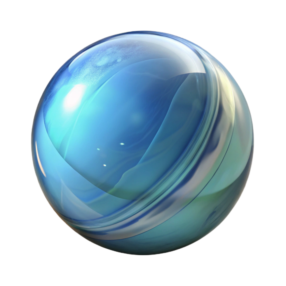 wonderful vintage A single, glass marble. NO BACKGROUND with Transparent Background. artisan png