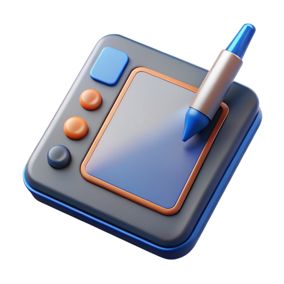 spectacular passionate nordic Graphic design tablet, digital art tool NO BACKGROUND with Transparent Background. ultra HD png