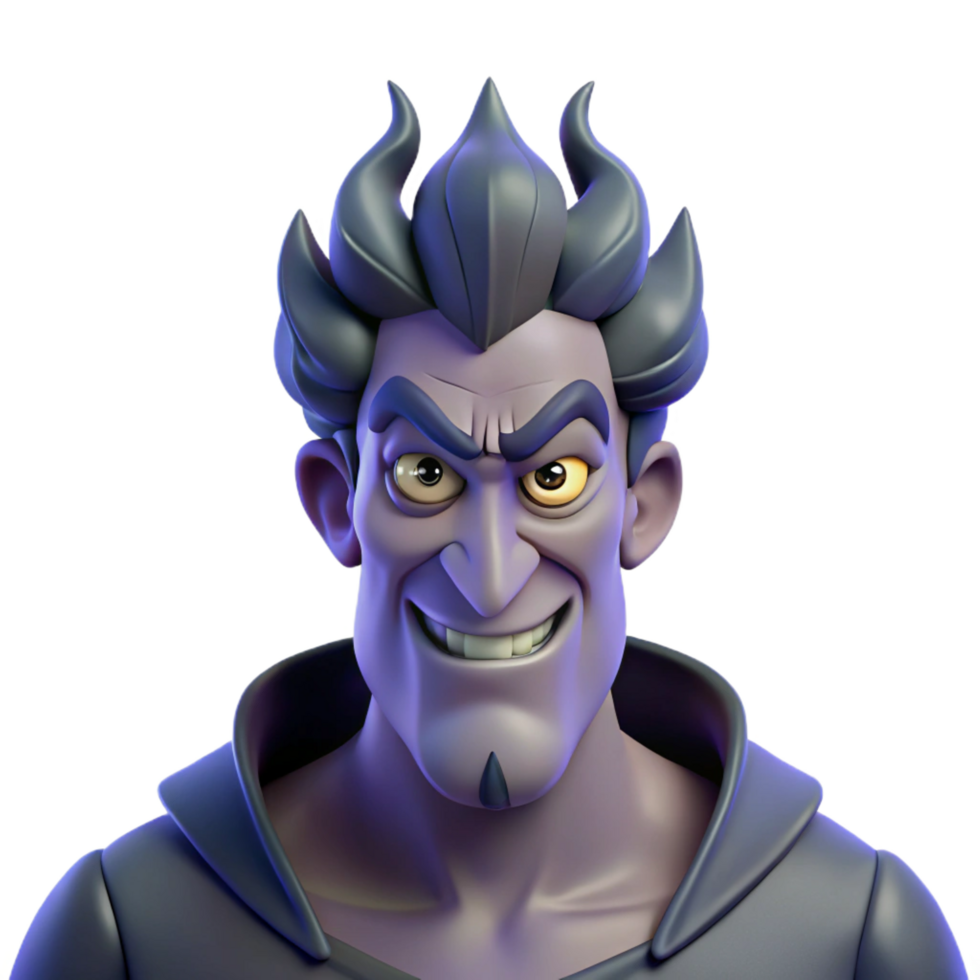 picturesque rustic Hades, God of the Underworld, stern expression, NO BACKGROUND with Transparent Background. high resolution png