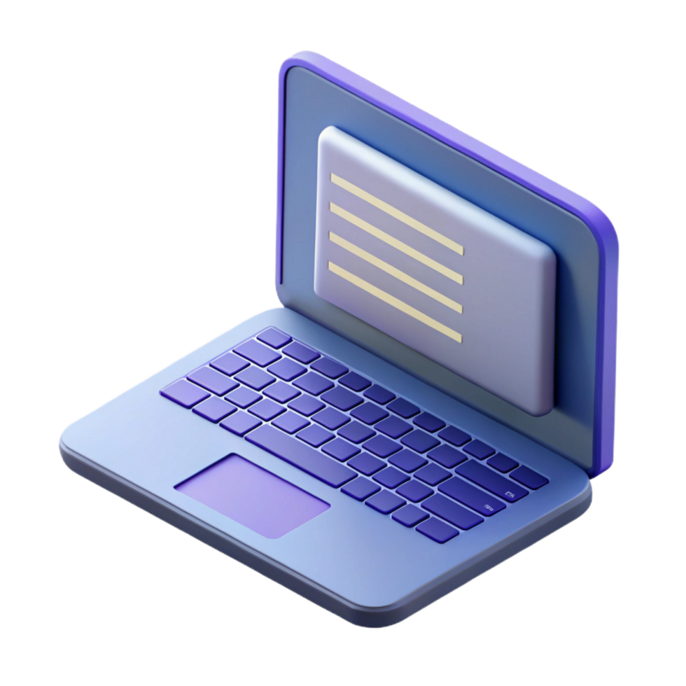 serene signature Open laptop displaying code on the screen, NO BACKGROUND with Transparent Background. png