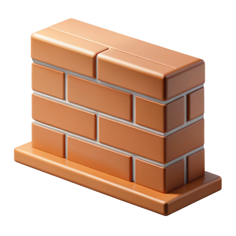 mesmerizing unforgettable Cross-section of a brick wall NO BACKGROUND with Transparent Background. png