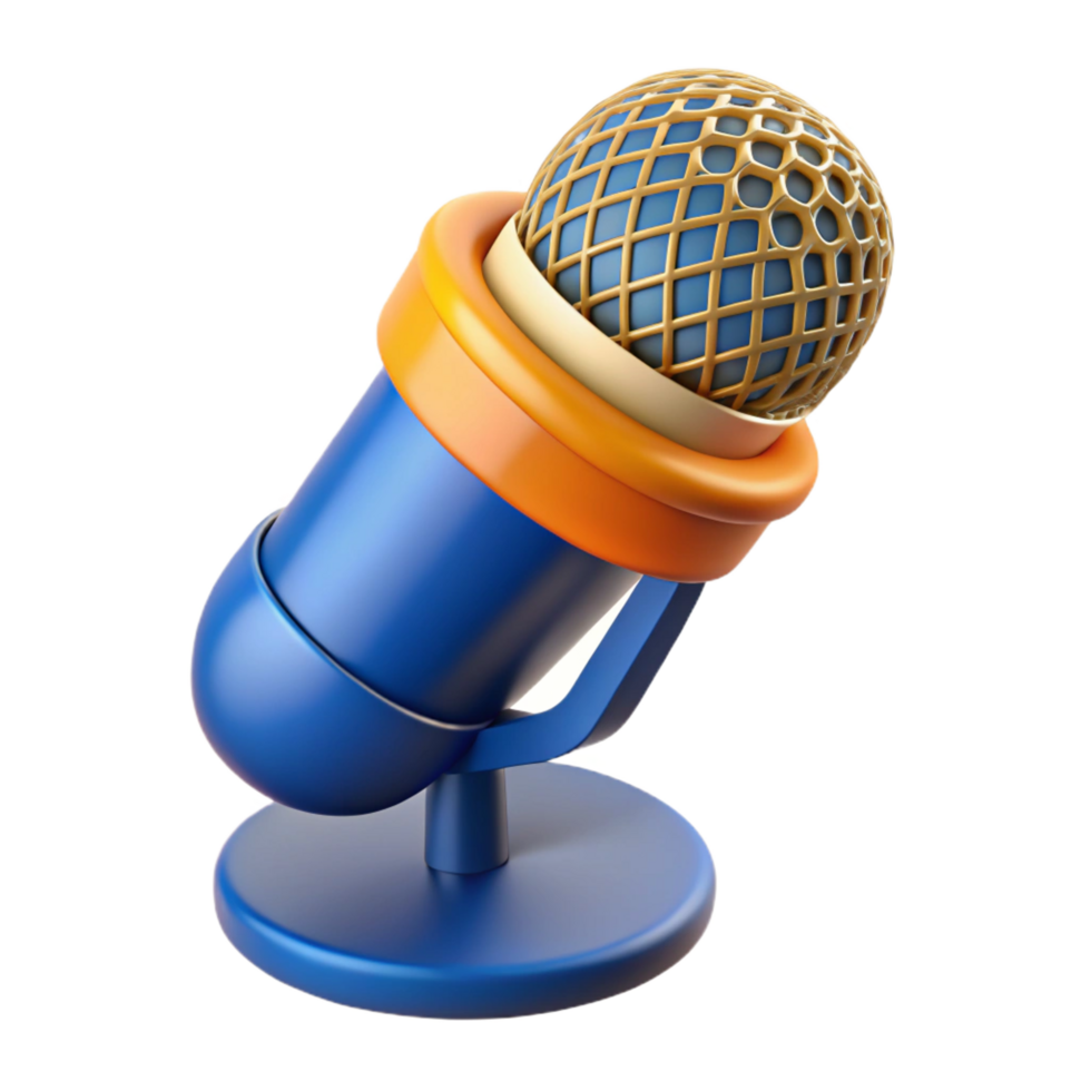 radiant quintessential Microphone, professional recording NO BACKGROUND with Transparent Background. png