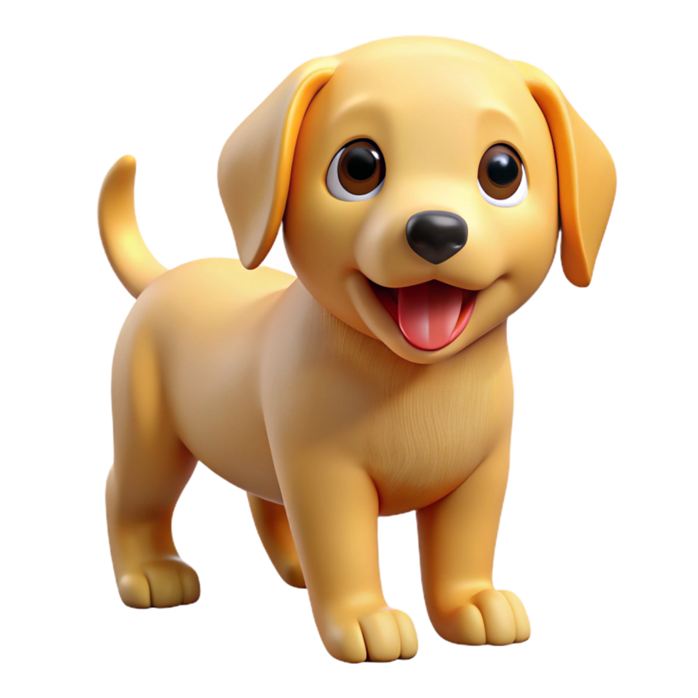 energetic sumptuous A playful golden retriever puppy, NO BACKGROUND with Transparent Background. authentic png